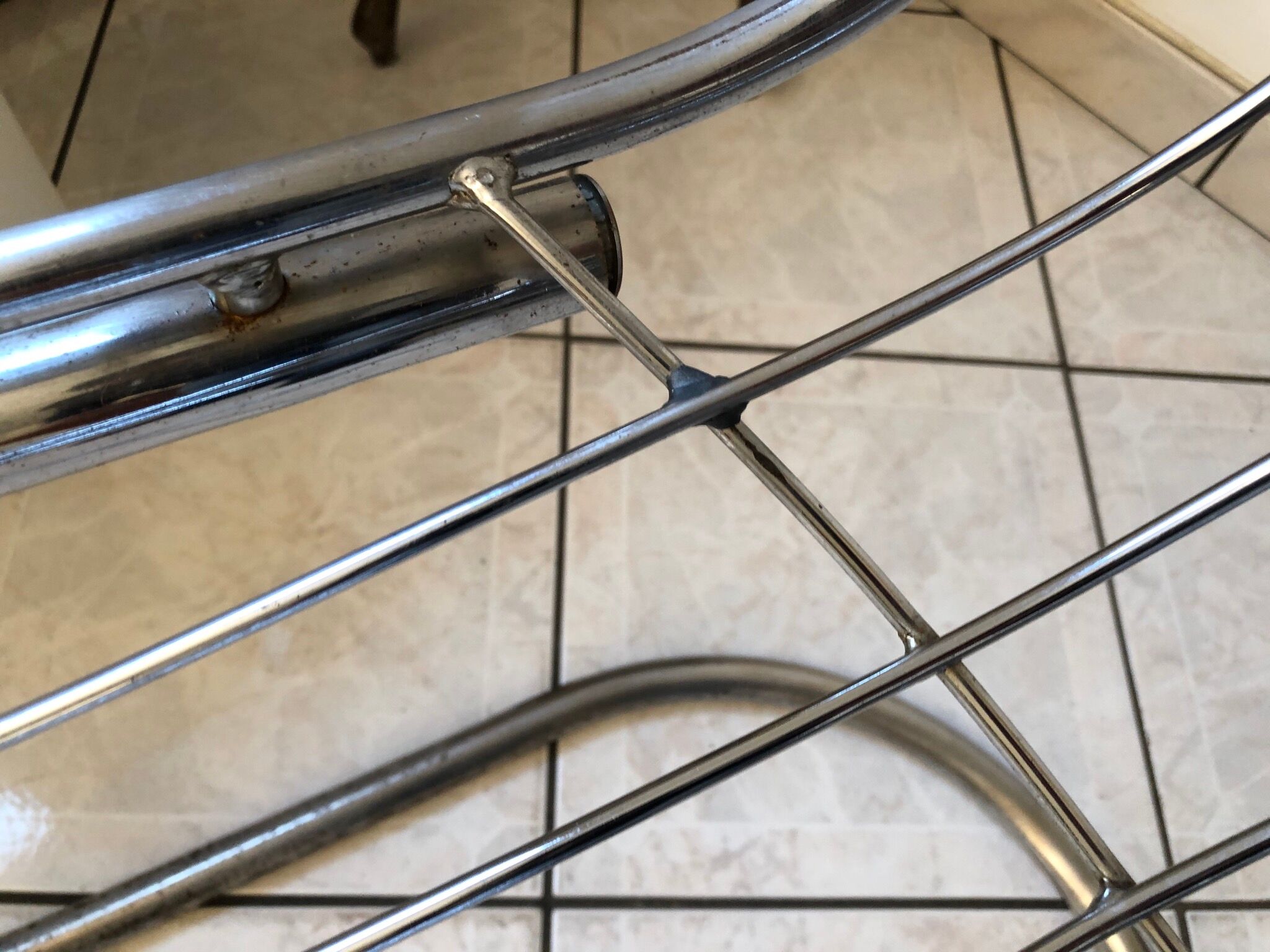 Pair of Cantilever chair design Gastone Rinaldi vintage 70 chrome steel wires