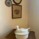 Oven dish in porcelain shaped like a pheasant