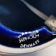 Small Table lamp in dark blue ceramic, made by Søholm ceramics Denmark.