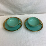Set of 2 antique tea cups made in France
