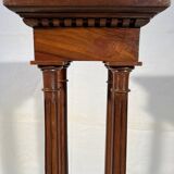 19th century high stand with 4 columns, walnut pedestal