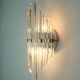Tiges de verre sconce mur du milieu du siècle et style régence hollywoodien en métal