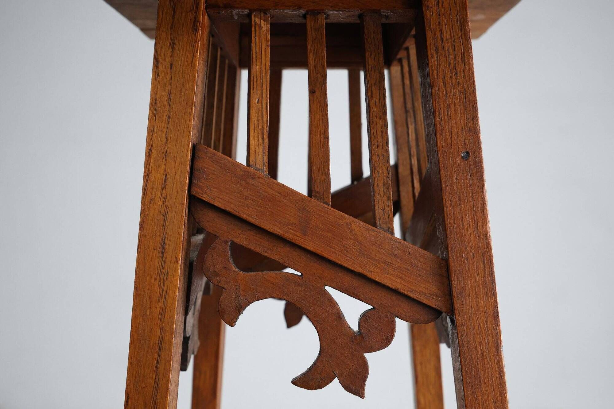 Table console Art Déco française en chêne, années 1920