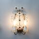 Set of 2 Banci Firenze wall sconces, brass / crystal glass 1950s, Italy.