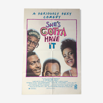 Affiche originale américaine She's gotta have it de Spike Lee, 1986