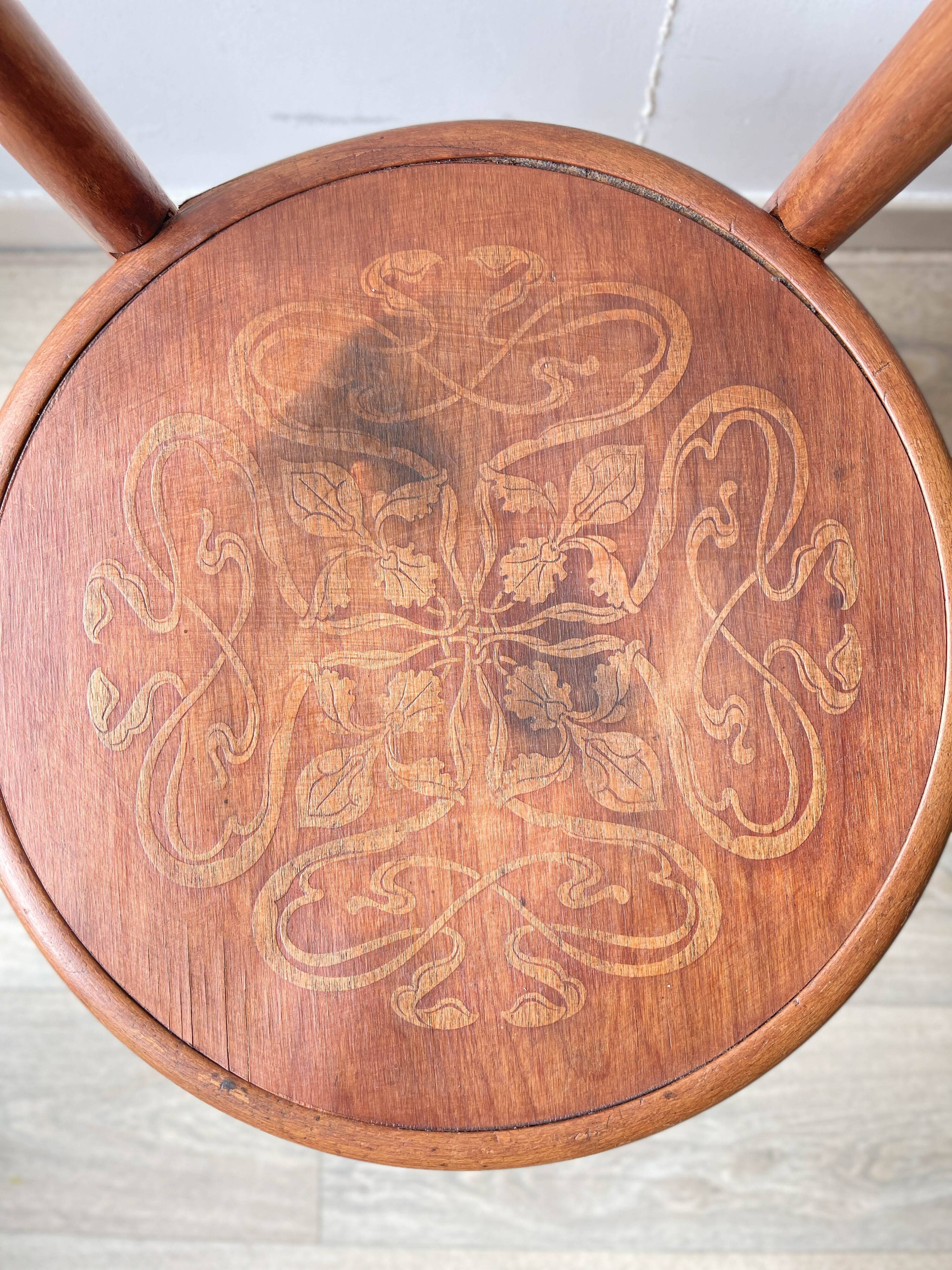 Fischel bistro chair engraved 1920