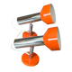 Pair of orange aluminium wall spotlights from the seventies.