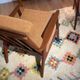 Vintage Scandinavian armchair "Theodor" in terracotta boucle.