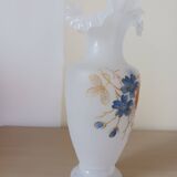 Antique vase, opalescent and floral.