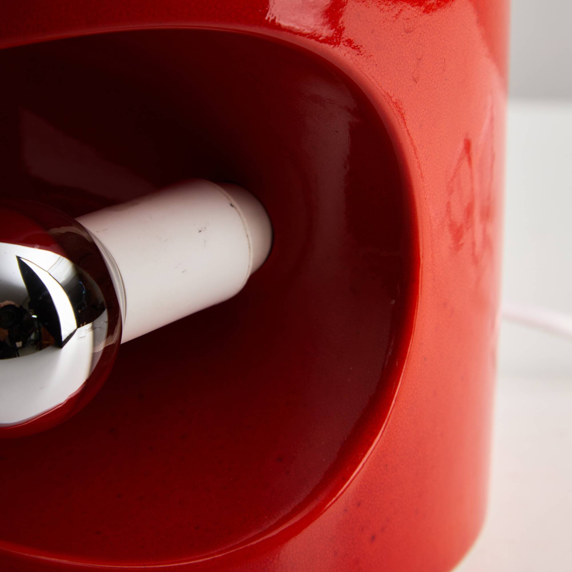 Perdomello 70 Orange Ceramic Table Lamp, 1970s