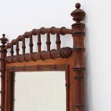 Antique 19th century faux bamboo mirror in wood, France