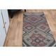 Boho Chic Turkish Pink Vintage Oushak Wool Runner Rug 82x271