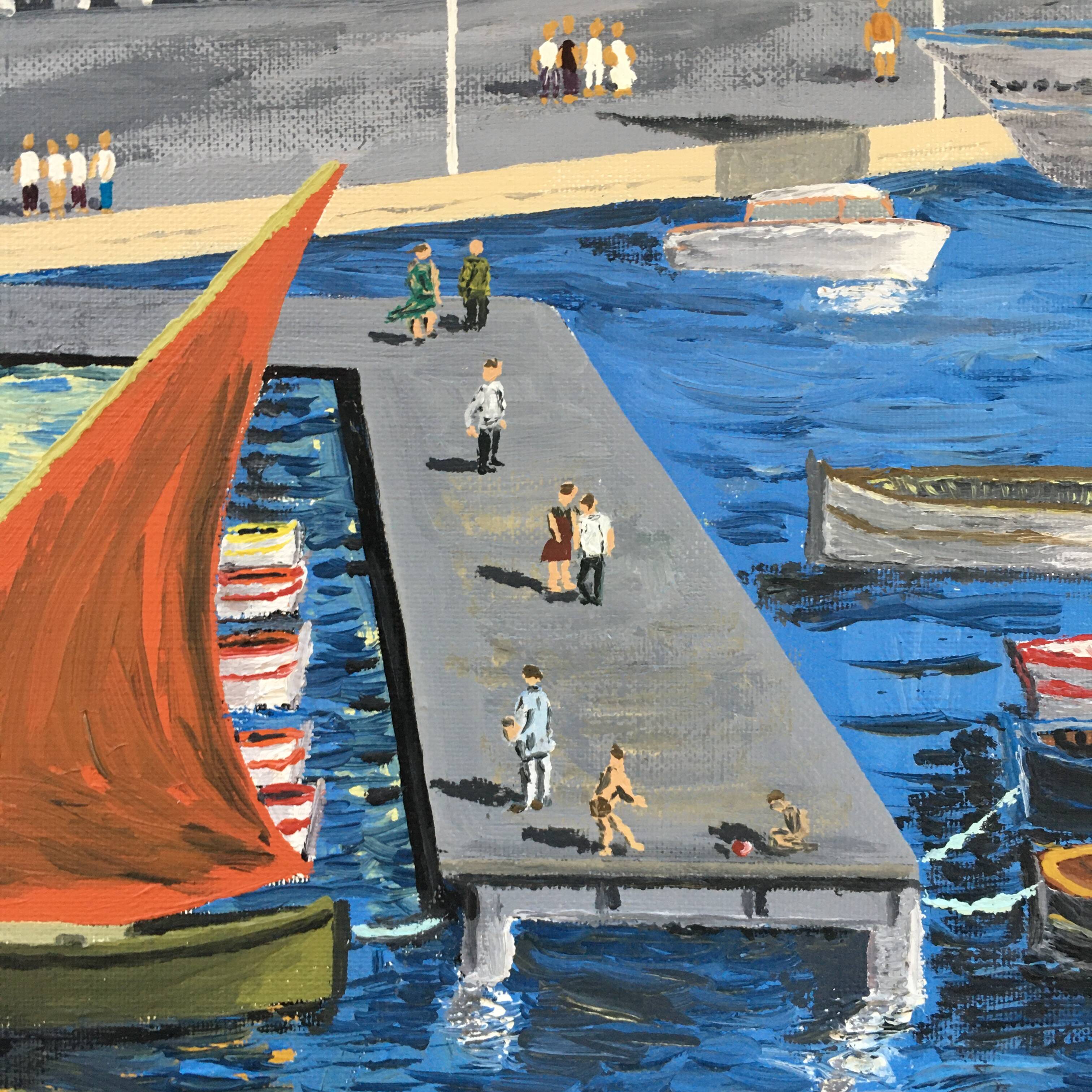 St Tropez port painting