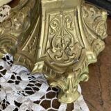 Pair of antique bronze candlesticks