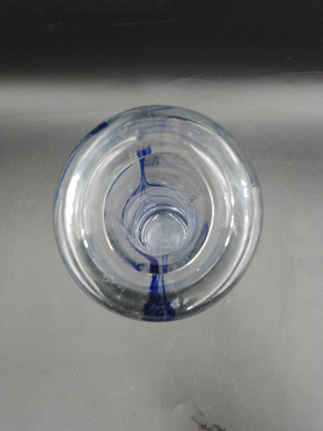 Blue Murano glass vase by Seguso, Italy 1970