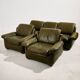 Leather sofa set, 3-piece set