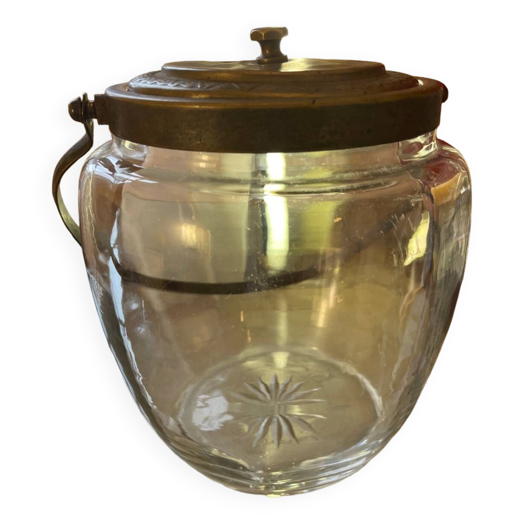 Engraved Crystal Cookie Jar