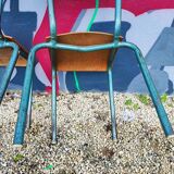 Set of 3 vintage school chairs