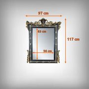 Important Mirror with Pediment, Napoleonic III period – 2nd half of the 19th century