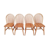 4 windsor chairs in vintage pine 1970 1980