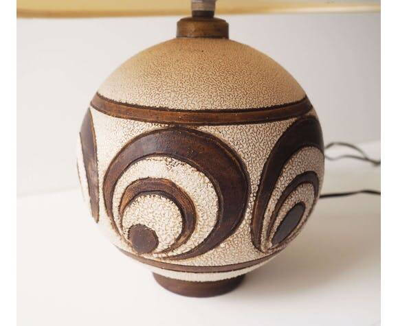 Art Deco ceramic ball lamp