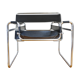 Wassily B3 leather armchair by Marcel Breuer Made in Italy 1970