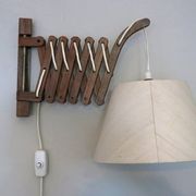 Erik Hansen for Le Klint scissor articulated teak wall light, Denmark 1960s