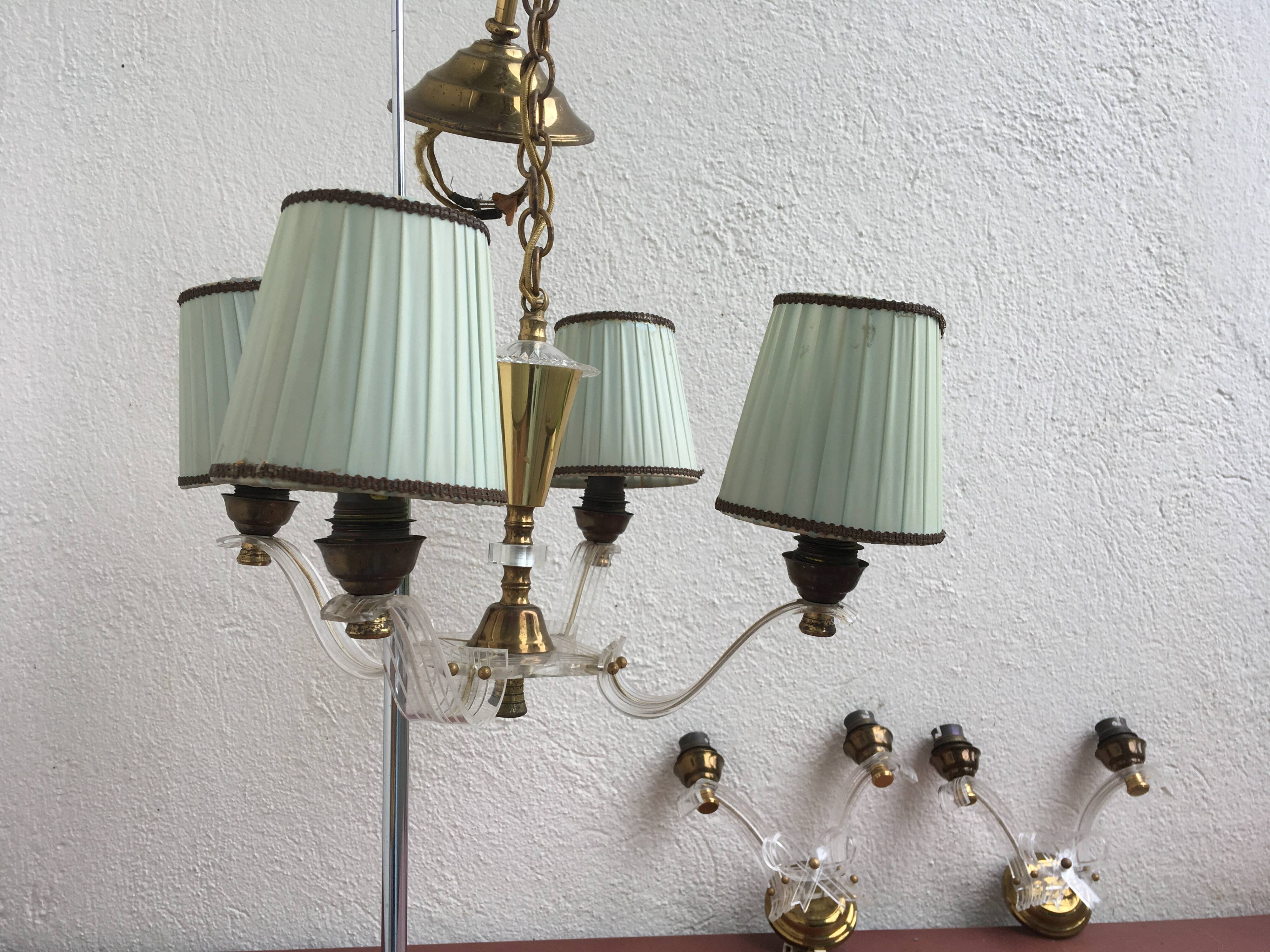 Pair of wall lights, 1950s