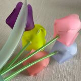 Lampe fleurs 1980