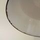 French Vintage 1950s Industrial Light In Black Metal White Enamal & Brass