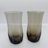 12 glass cups 70s