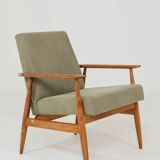 Scandinavian armchair khaki corduroy design by H.Lis 