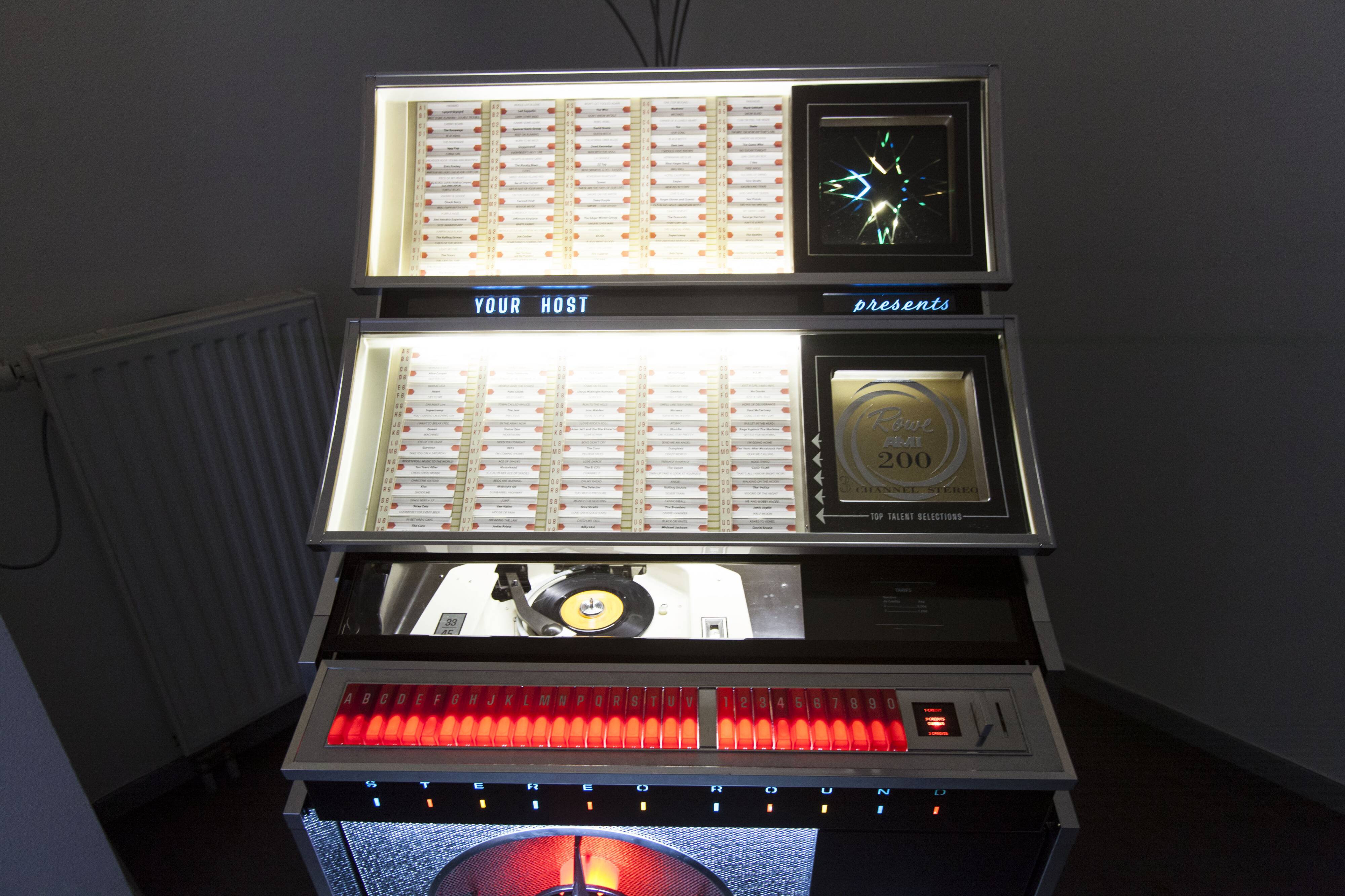 Jukebox Rowe friend from 1963 model "Jal" capa 100 vinyls pop, rock, metal compilation from 1950 to 1990
