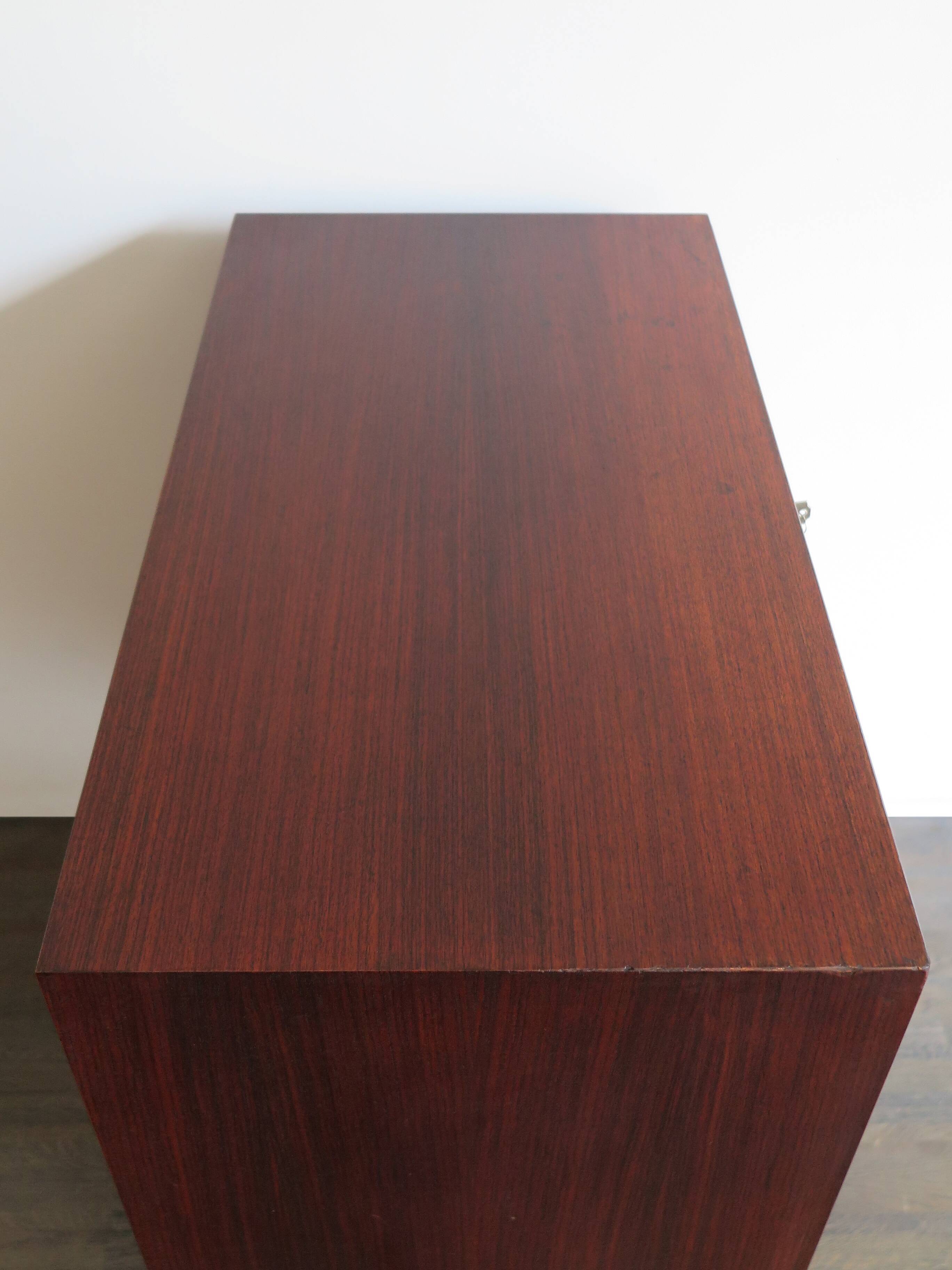 Scandinavian midcentury darkwood chest of drawers 1950s