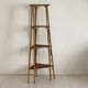 Petite étagère d'angle en rotin vintage 60's