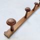 Vintage wall-mounted coat rack in solid wood with 5 hooks - Bistro style