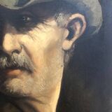 Portrait of an old man, oil on canvas signed