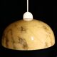 Art Deco pendant light in beige and vintage brown marble effect opaline glass