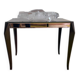 Coffee table with beveled mirrors