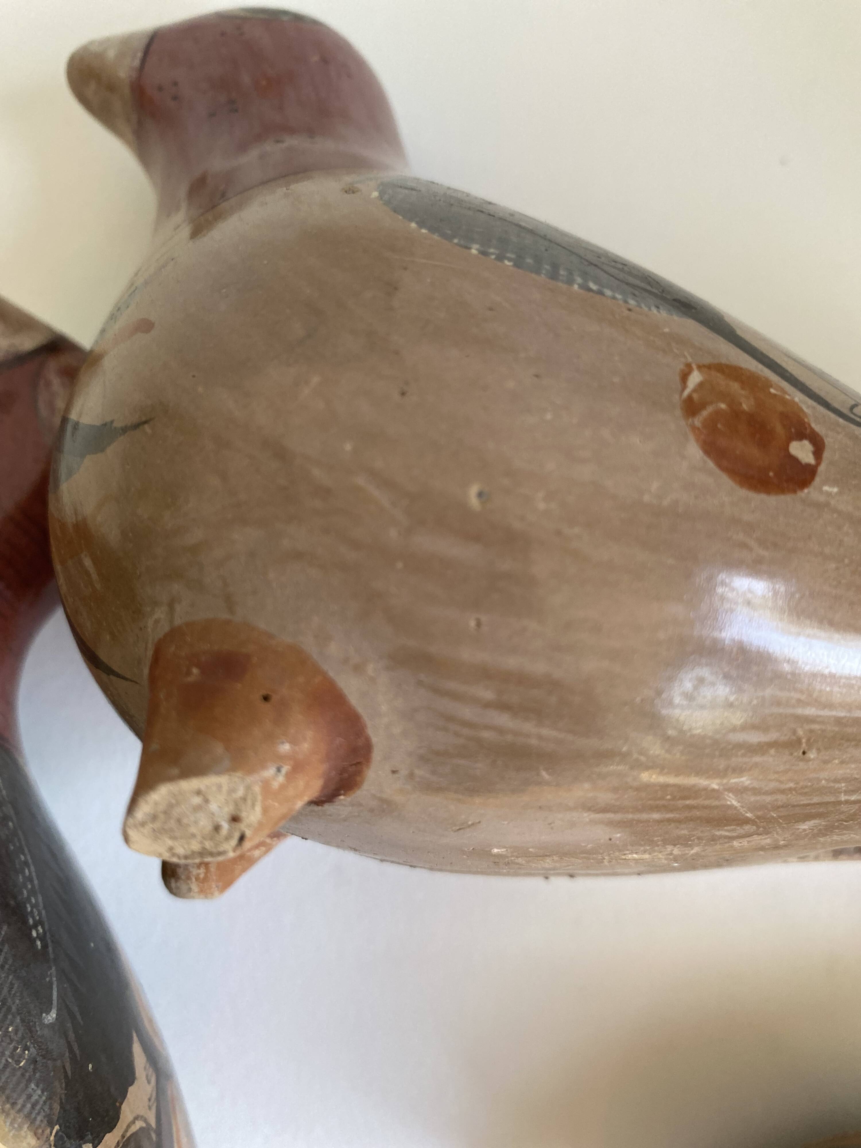 Tonala bird trio, Mexican ceramic