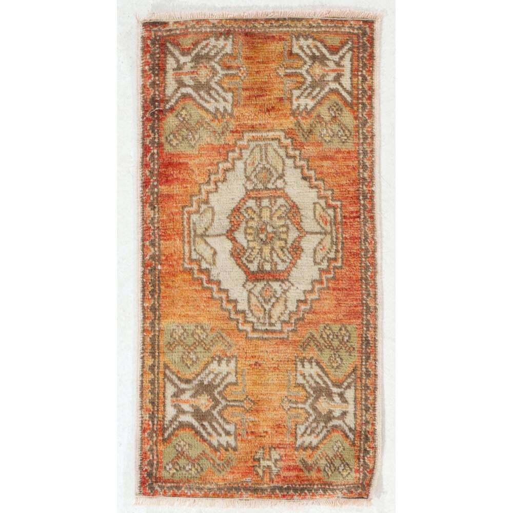 Vintage Small Rug. Handmade Door Mat. Turkish Seat Cover. Entryway Mat. Kitchen Rug