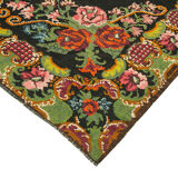 Handwoven Vintage Bessarabian Black Kilim 218 cm x 387 cm - 23259