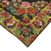 Handwoven Vintage Bessarabian Black Kilim 218 cm x 387 cm - 23259
