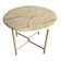 Round coffee table with marble and gold metal from the 1960s-70s.