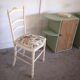 Napoleon iii chair white with flowers