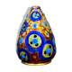 Camille Fauré: Oblong vase circled with brass at the neck and resting on a circular base