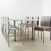 Postmodern Dining Set in Aluminum and Steel Belgium 1980s/90s