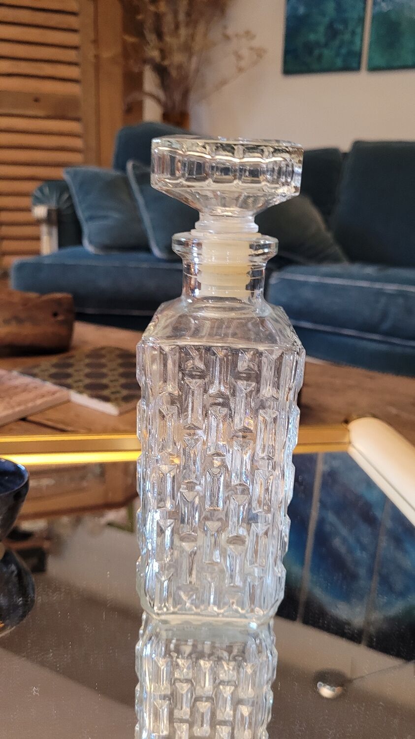 60's glass decanter