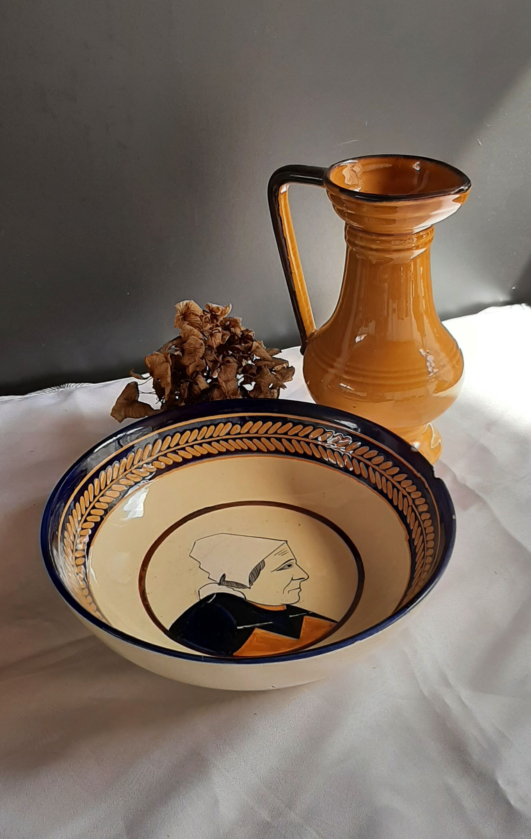 Henriot Quimper salad bowl Breton bust