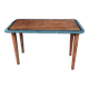 Table d'appoint pliante en bois et rotin 1960